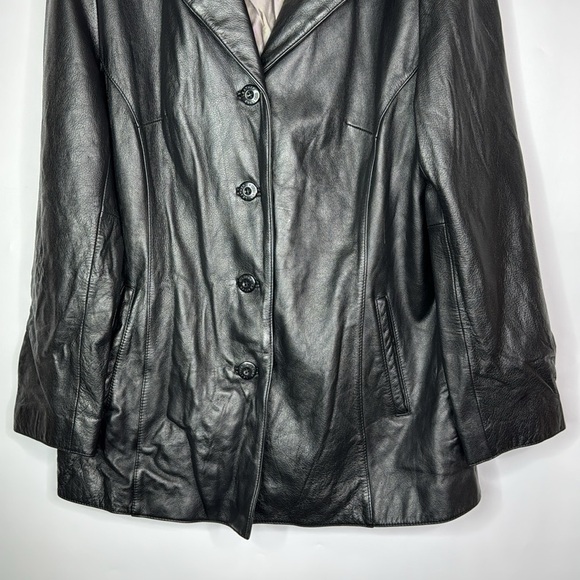 Wilson's Leather Black Button Jacket Size XL - Picture 3 of 9